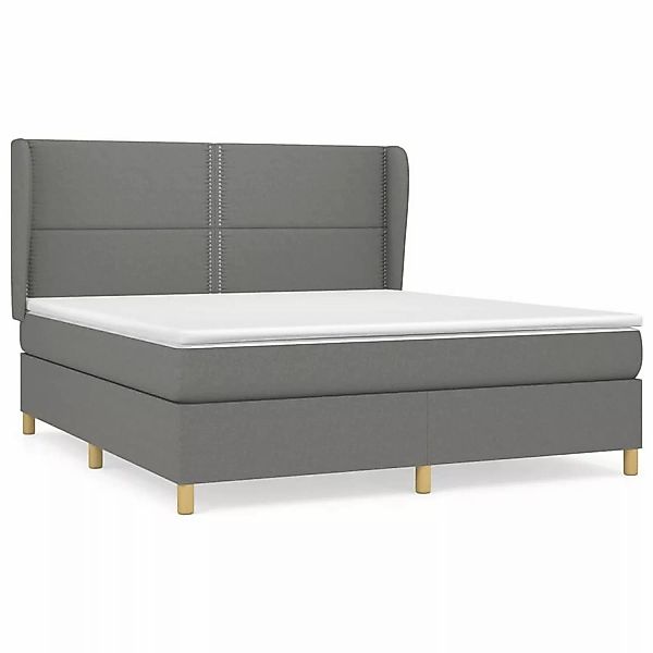 vidaXL Boxspringbett mit Matratze Dunkelgrau 160x200 cm Stoff1372864 günstig online kaufen