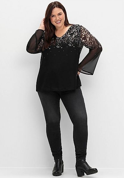 Sheego Klassische Bluse Chiffonbluse . günstig online kaufen