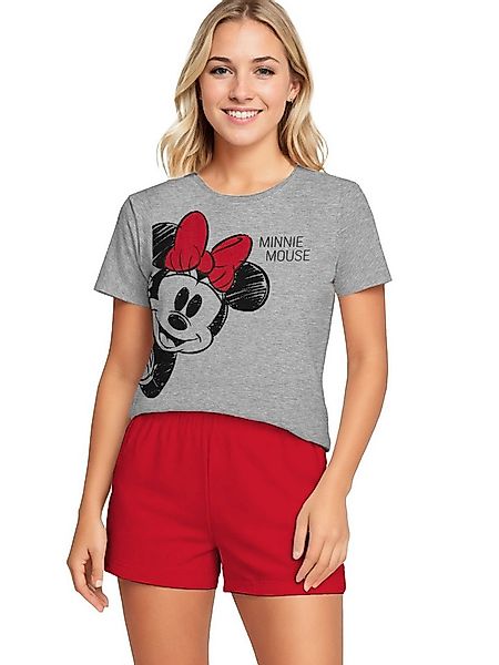 United Labels® Schlafanzug Disney Minnie Mouse Schlafanzug Pyjama Kurzarm O günstig online kaufen
