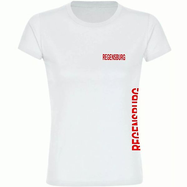 multifanshop T-Shirt Damen Regensburg - Brust & Seite - Frauen günstig online kaufen