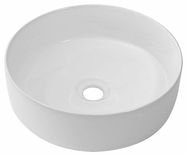welltime Aufsatzwaschbecken "Biella", ohne Überlauf, rund, 36 cm Durchmesse günstig online kaufen
