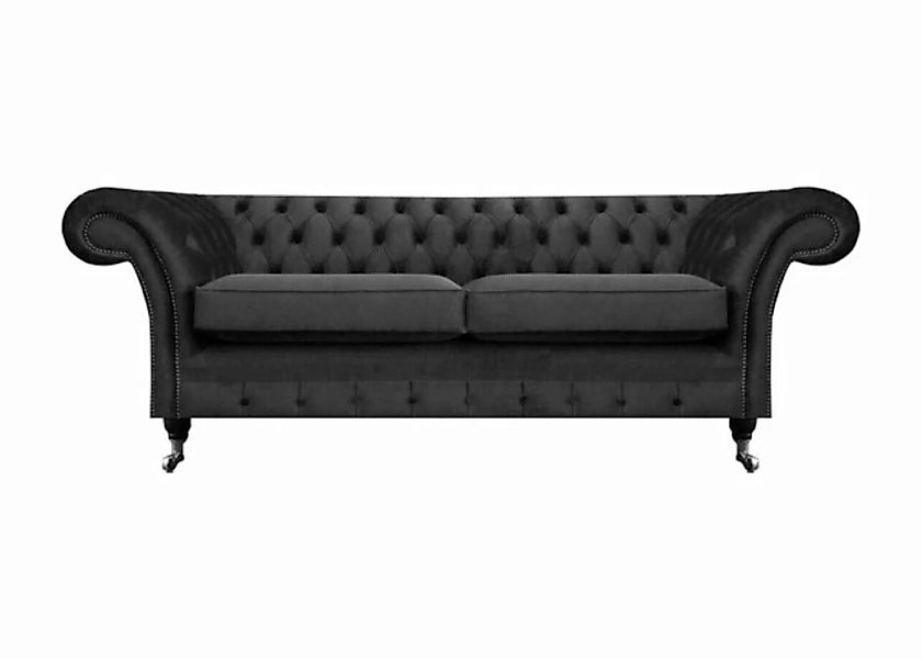 JVmoebel 2-Sitzer Luxus Schwarz Sofa Zweisitzer Textil Couch Wohnzimmer Ein günstig online kaufen