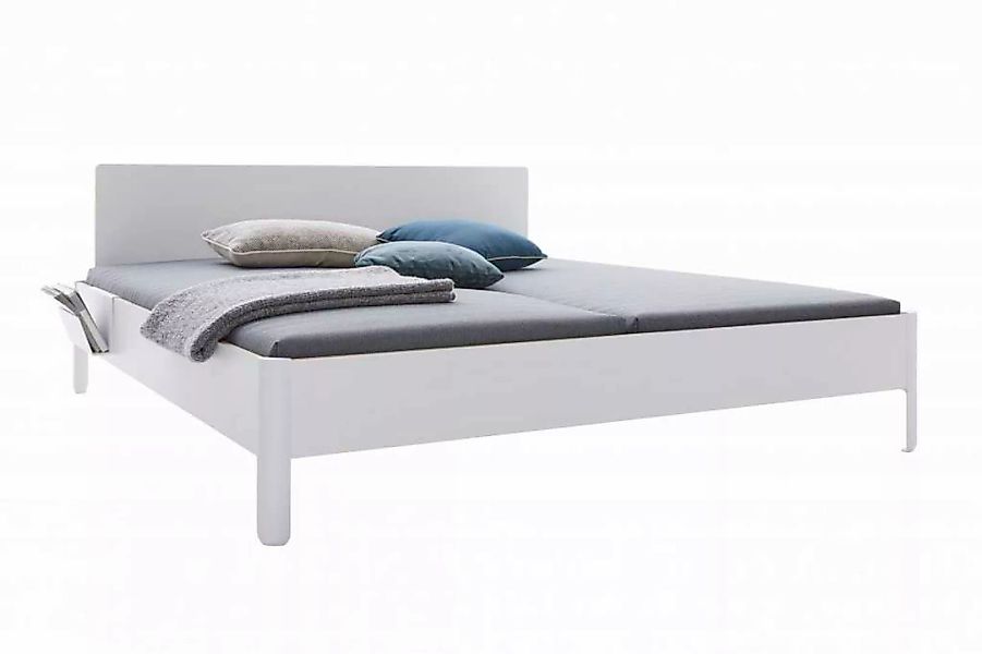 NAIT Doppelbett 180 x 200cm Weiß Mit Kopfteil günstig online kaufen