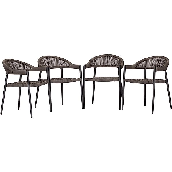 Acamp Set 4x Sessel Brooklyn Anthrazit günstig online kaufen