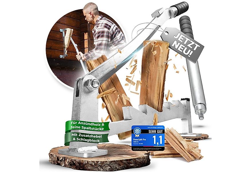FORSTIX® Holzspalter manuell [Wandmontage] mechanischer Handholzspalter Spa günstig online kaufen