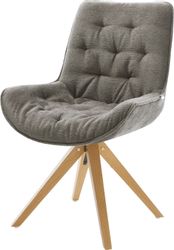 DELIFE Polsterstuhl Taimi-Flex, Holzgestell kantig Natur günstig online kaufen