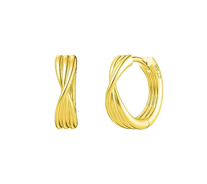 Suzan Gold Creolen-Set Twistia – Creolen aus 925 Silber mit überkreuztem De günstig online kaufen