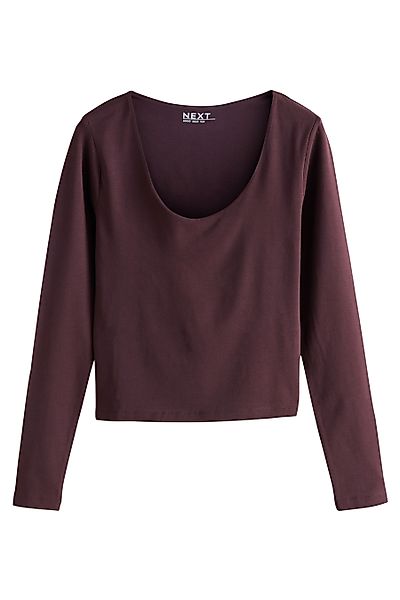 Next Blusenshirt Langärmeliges Oberteil mit U-Boot-Ausschnitt günstig online kaufen