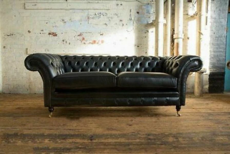 JVmoebel 3-Sitzer Luxus Leder Chesterfield Sofa Couch Sofas Polster 3 Sitze günstig online kaufen
