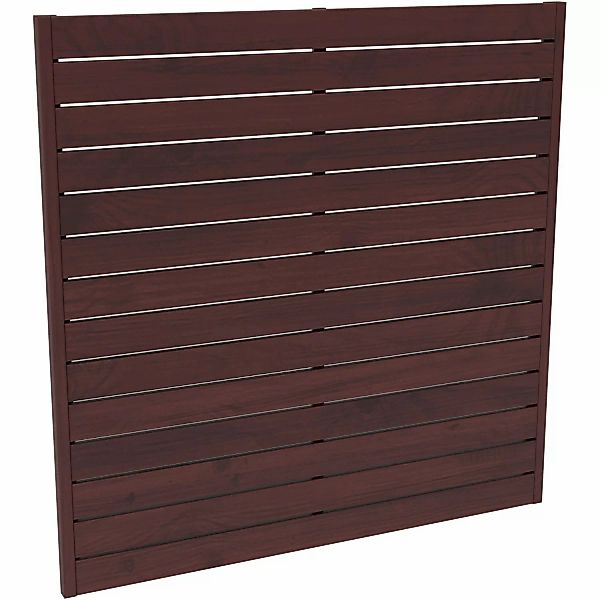 Sichtschutzzaunelement Faro Braun lackiert 180 cm x 180 cm FSC günstig online kaufen