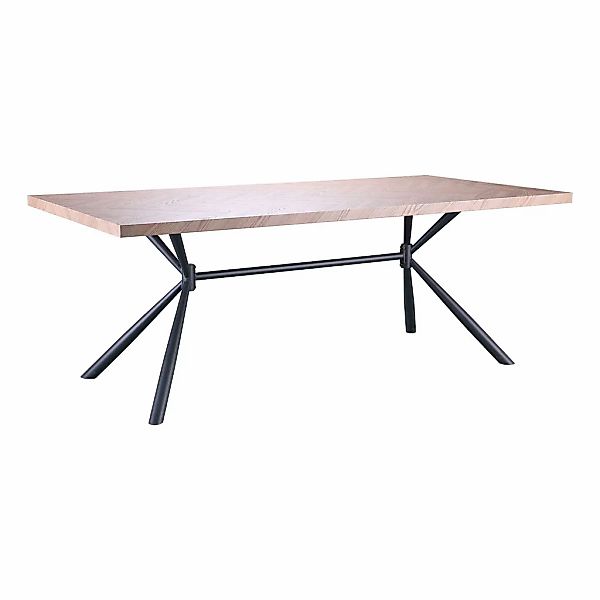 OTTO home Esstisch "Larchant" Tischplatte in Fischgrätoptik, schwarze Metal günstig online kaufen