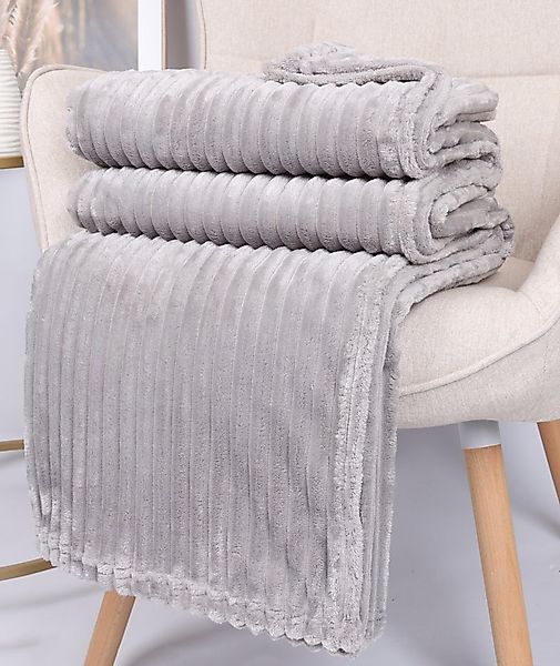 Wohndecke Betz Wohndecke BARI Kuscheldecke Flauschig Cord-Flanell XXL 150x2 günstig online kaufen