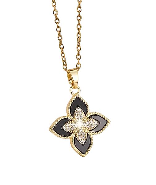 Lale Collection® Edelstahlkette Gold Kleeblatt Schmuck günstig online kaufen