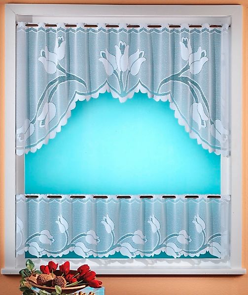 Weckbrodt Scheibengardine "Eliana" Stangendurchzug 1 Stk. tlg. Bistro, Jacq günstig online kaufen