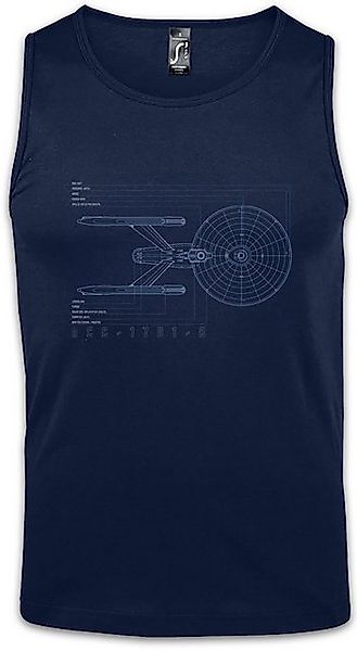 Urban Backwoods Tanktop Blueprint U.S.S. Federation Ärmelloses T-Shirt Star günstig online kaufen