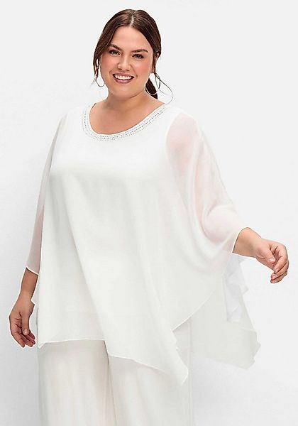 Sheego Klassische Bluse Tunika 3/4-Arm günstig online kaufen