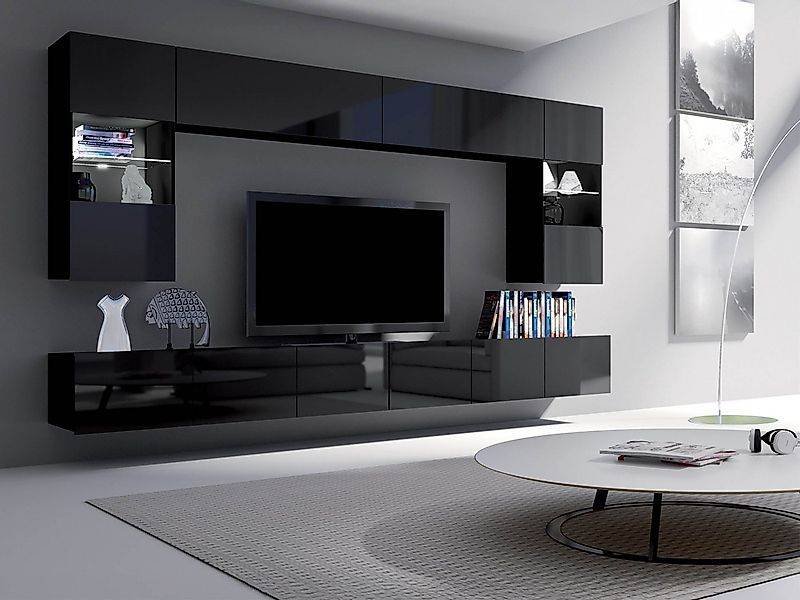 MIRJAN24 Wohnwand Calabrini I, (6er-Set, 2x TV-Lowboard, 2x Wandregal, 2x H günstig online kaufen