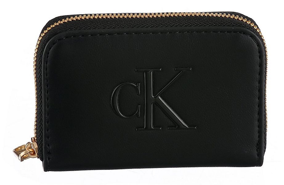 Calvin Klein Geldbörse BOLD CK MEDIUM ZIP AROUND, Damen Portemonnaie, Geldb günstig online kaufen