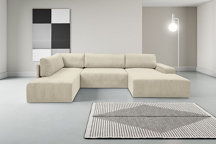 WERK2 Wohnlandschaft Rotterdam-U, U-Form, in kuschelweichem Cord oder Breit günstig online kaufen