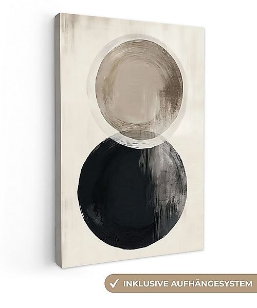 OneMillionCanvasses® Leinwandbild Kreise - Form - Beige - Abstrakt, Fotodru günstig online kaufen