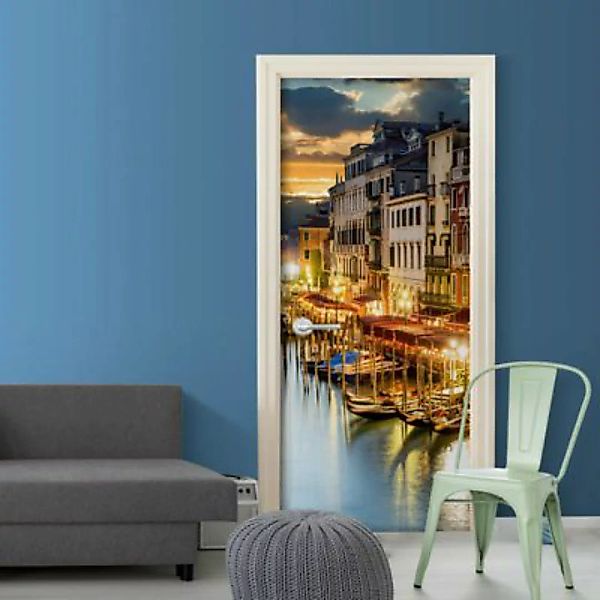 artgeist Türtapete Venetian Harbour mehrfarbig Gr. 80 x 210 günstig online kaufen
