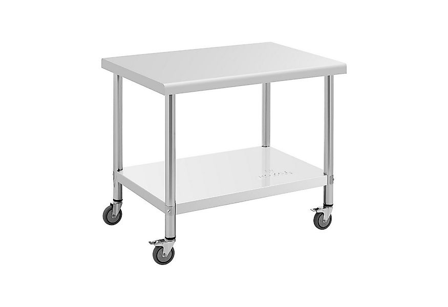 Royal Catering Arbeitstisch 70 x 100 cm Rollbarer Edelstahltisch Gastrotisc günstig online kaufen