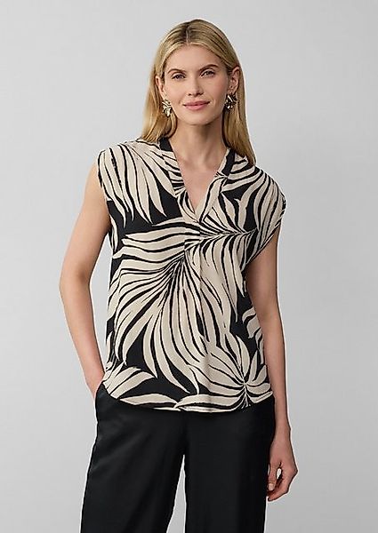 s.Oliver BLACK LABEL Blusentop Fließende Viskosebluse mit floralem Print günstig online kaufen