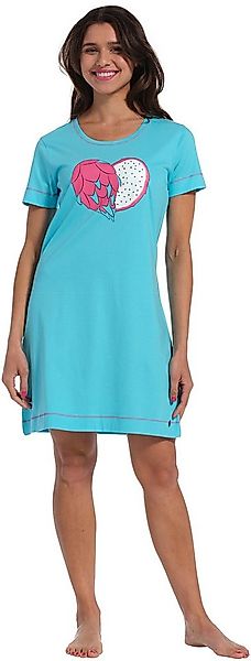 Rebelle Nachthemd Damen Schlafshirt mit kurzem Arm (1-tlg) Baumwolle günstig online kaufen