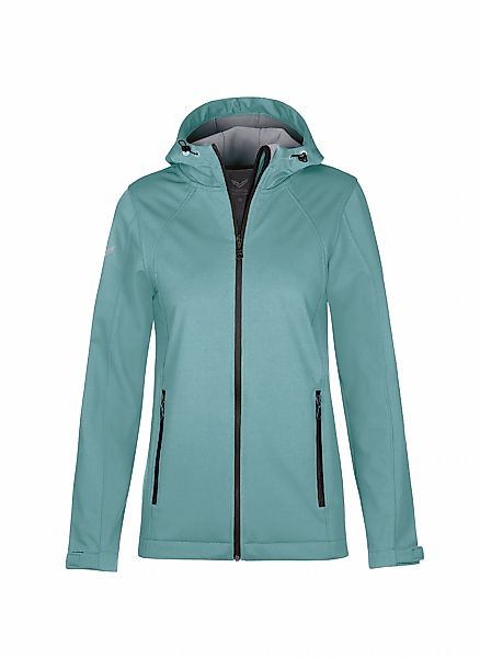 Trigema Softshelljacke "TRIGEMA Taillierte Softshell–Kapuzenjacke" 1 Stk. t günstig online kaufen