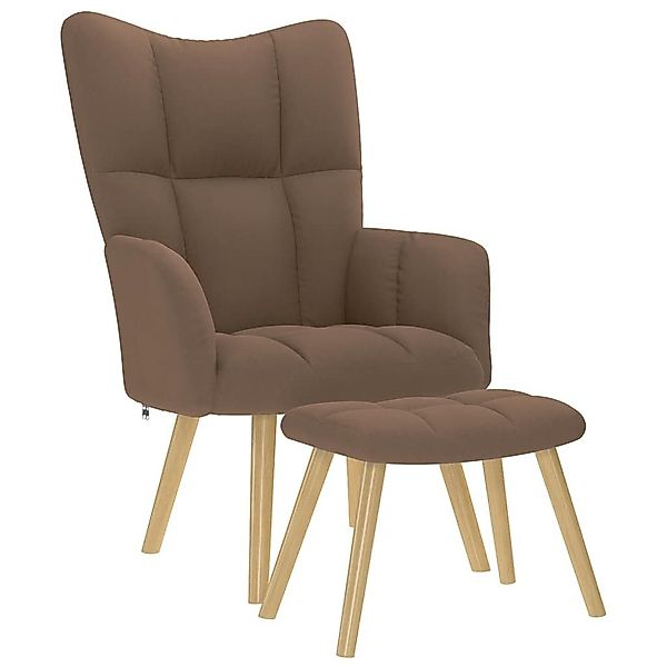 vidaXL Sessel Relaxsessel mit Hocker Braun günstig online kaufen