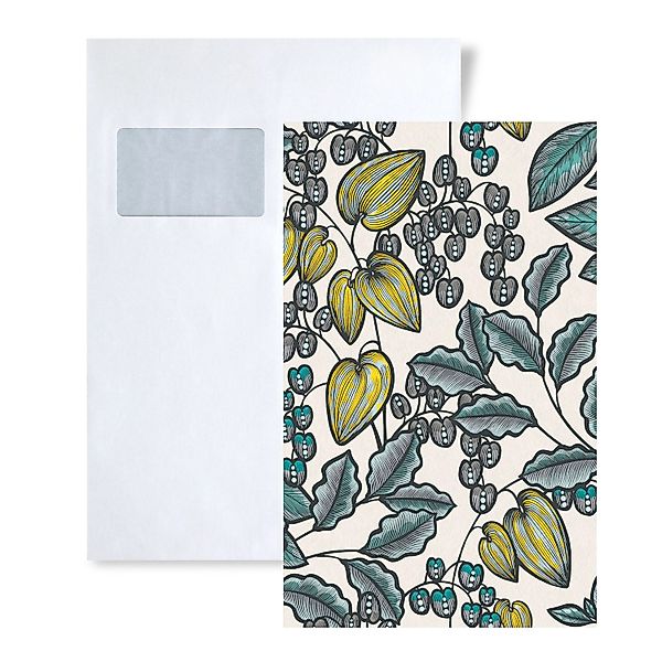 PROFHOME 1 MUSTERSTÜCK S-377551-GU DIN A4 MUSTER der Floral Tapete günstig online kaufen