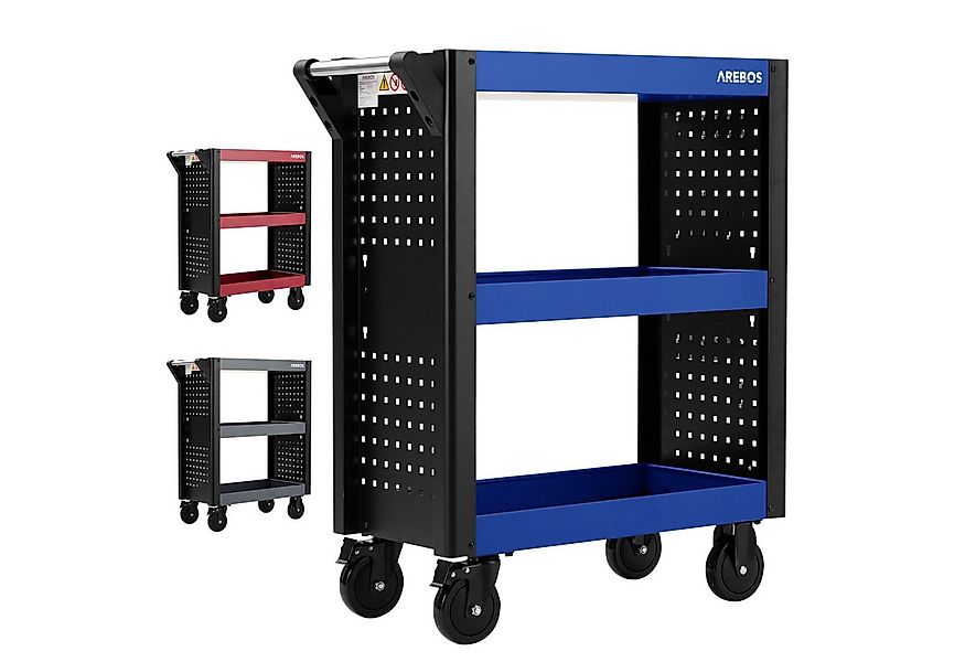 Arebos Werkstattwagen Servicewagen Multifunktionaler Etagenwagen, 3 Etagen, günstig online kaufen
