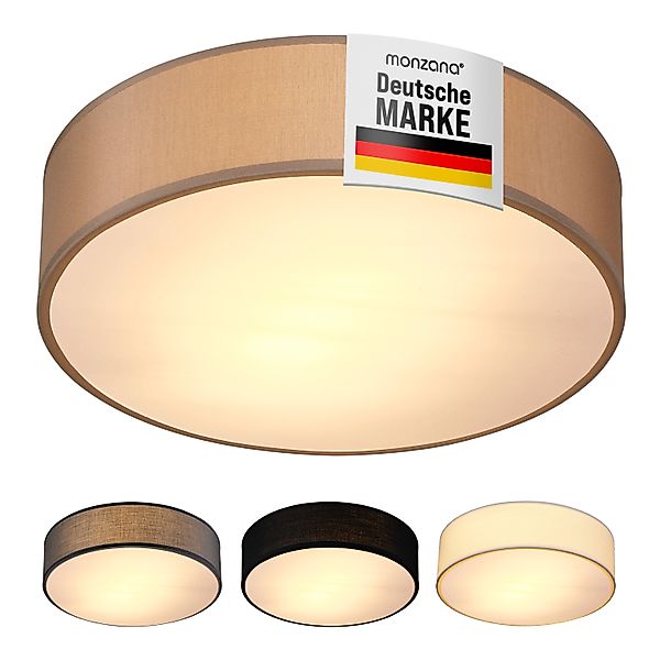 Deckenlampe Taupe Stoff Ø30cm günstig online kaufen