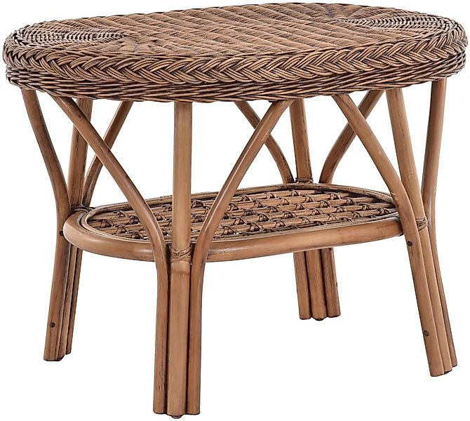 Krines Home Beistelltisch Rattan-Tisch/Ovaler Beistelltisch/Couchtisch Ratt günstig online kaufen