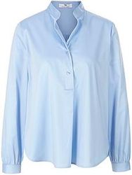 Bluse Stehkragen Peter Hahn blau günstig online kaufen