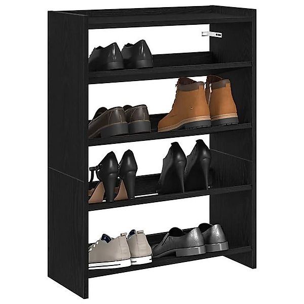 vidaXL Schuhschrank Schuhregal Schwarz 80x25x62 cm Holzwerkstoff günstig online kaufen