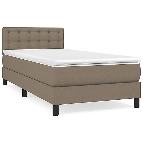 vidaXL Boxspringbett mit Matratze Taupe 100x200 cm Stoff1389602 günstig online kaufen