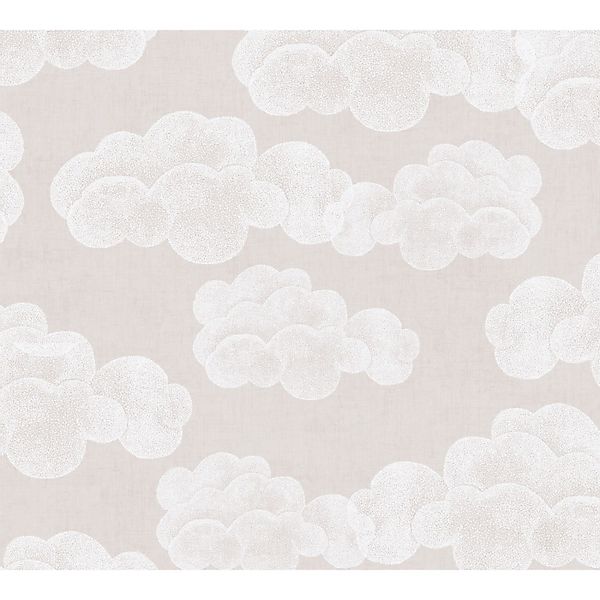A.S. Creation Vliestapete Wolken 10,05 m x 0,53 m Creme-Weiß FSC® günstig online kaufen
