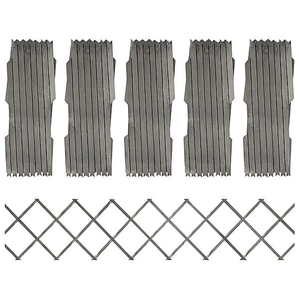 vidaXL Rankzäune 5 Stk Grau Massivholz Tanne 180x30 cm 316423 günstig online kaufen