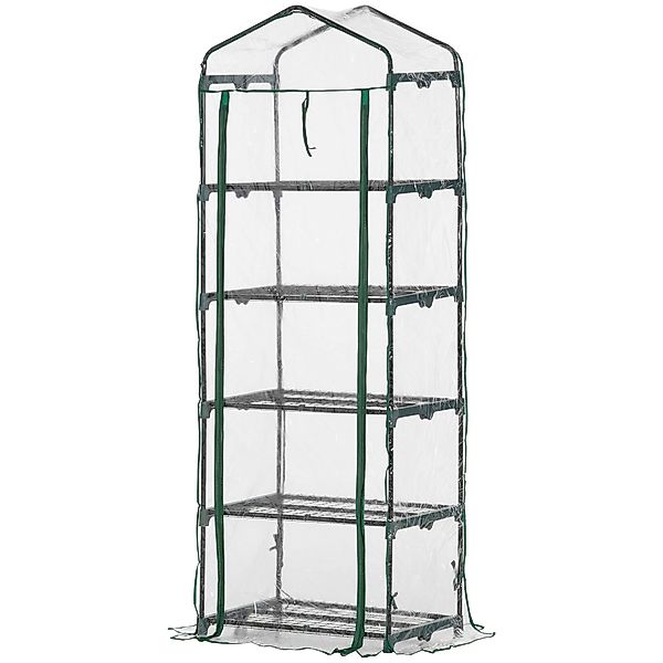 Outsunny Foliengewächshaus Mini-Gewächshaus mit 5 Regale, günstig online kaufen