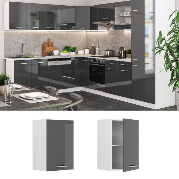 Vicco Hängeschrank R-Line, Anthrazit Hochglanz/Weiß, 40 günstig online kaufen