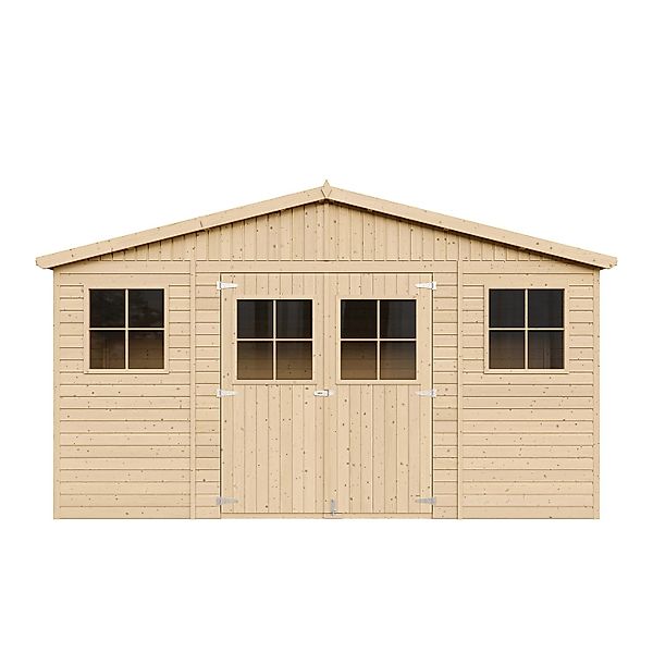 Timbela Gartenhaus Holz Abstellraum M332 7,98 m²  mit Fenstern günstig online kaufen