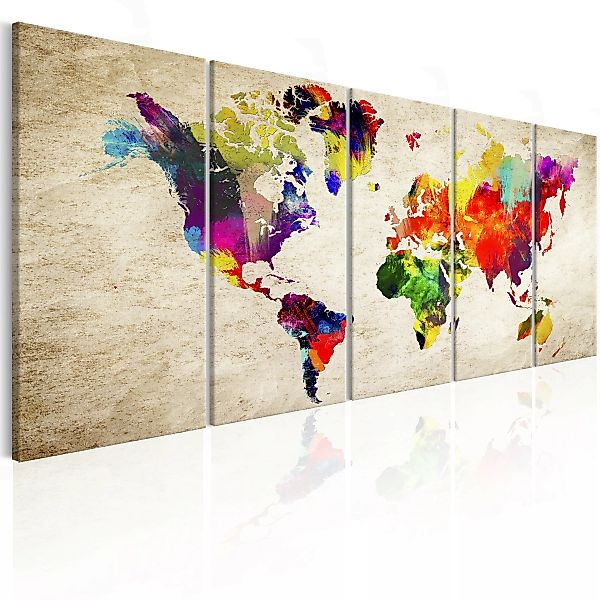 Wandbild - World Map: Painted World günstig online kaufen