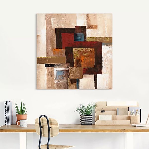 Artland Wandbild »Karos Abstrakt II«, Muster, (1 St.), als Leinwandbild, Po günstig online kaufen