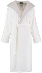 Cawö Damen Bademantel Kapuze 4345 - Farbe: weiß-silber - 607 - S günstig online kaufen