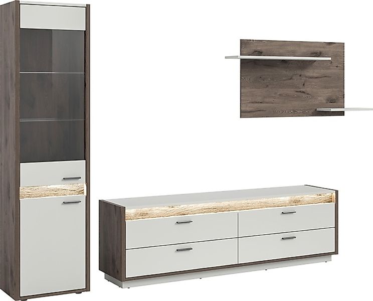 INOSIGN Wohnwand »Treviso, Breite 268 cm, bestehend aus: 1x Vitrine, 1x Low günstig online kaufen