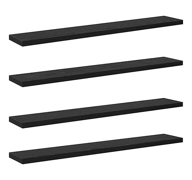 vidaXL Bücherregal Regalbrett 4 pcs Schwarz 60 x 10 x 1,5 cm Holzwerkstoff, günstig online kaufen
