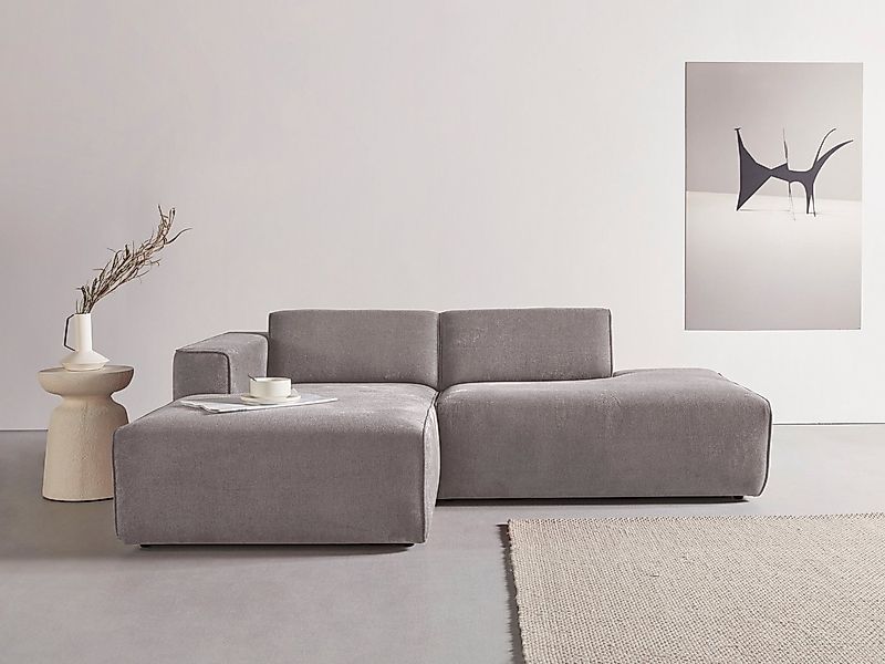 andas Ecksofa "Noord", mit Kedernaht, Breite 227 cm, Cord, Struktur, Websto günstig online kaufen
