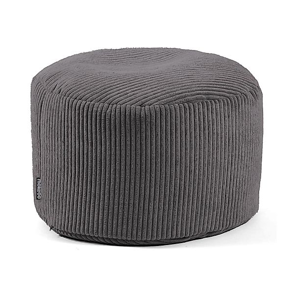 mokebo Pouf oder Sitzhocker aus Cord Der Faule Lenz Fußhocker in Anthrazit günstig online kaufen