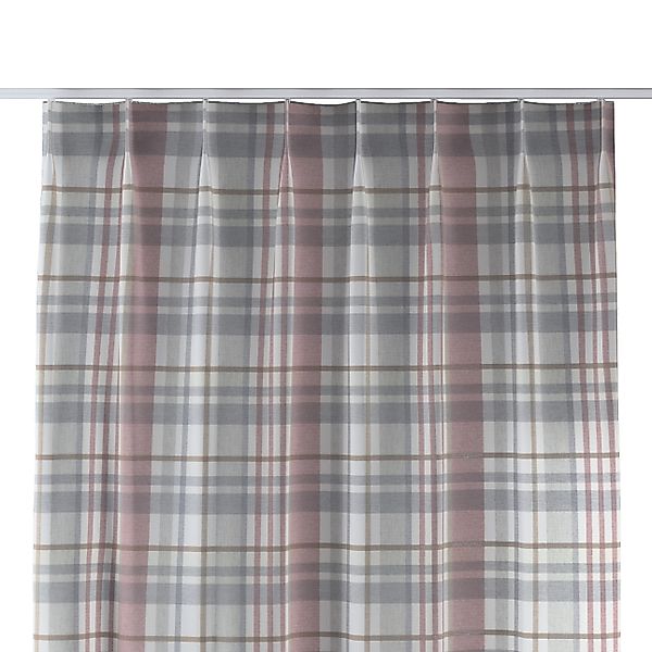 Vorhang mit flämischen 1-er Falten, rot-grau, Scotti (144-46) günstig online kaufen